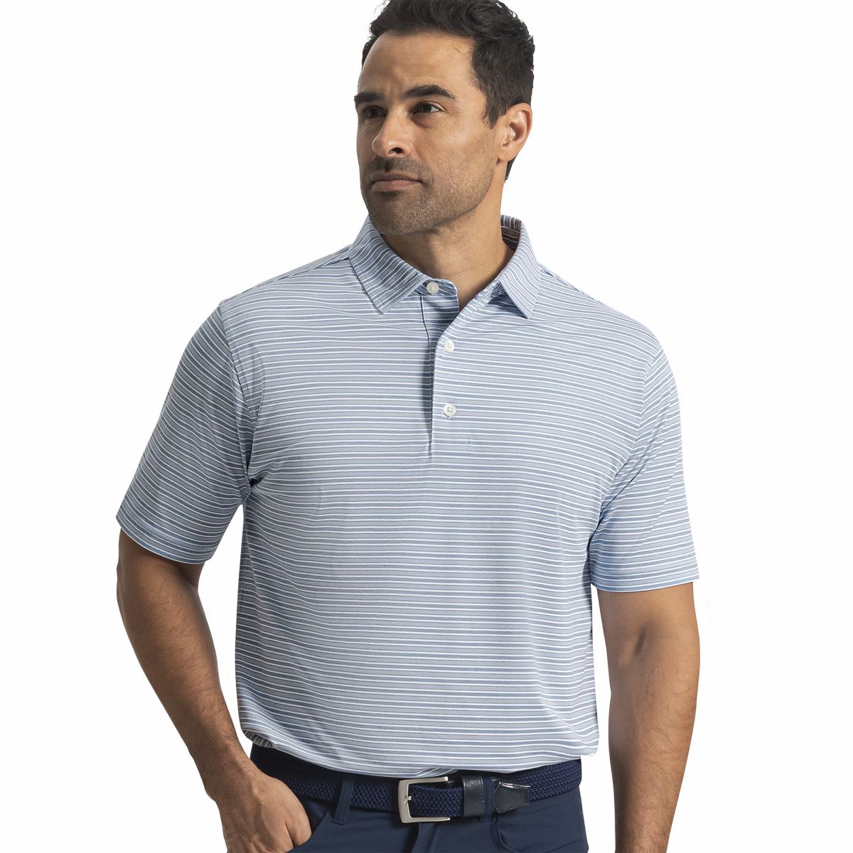 Coastal Blue / Heather Chambray / White,S