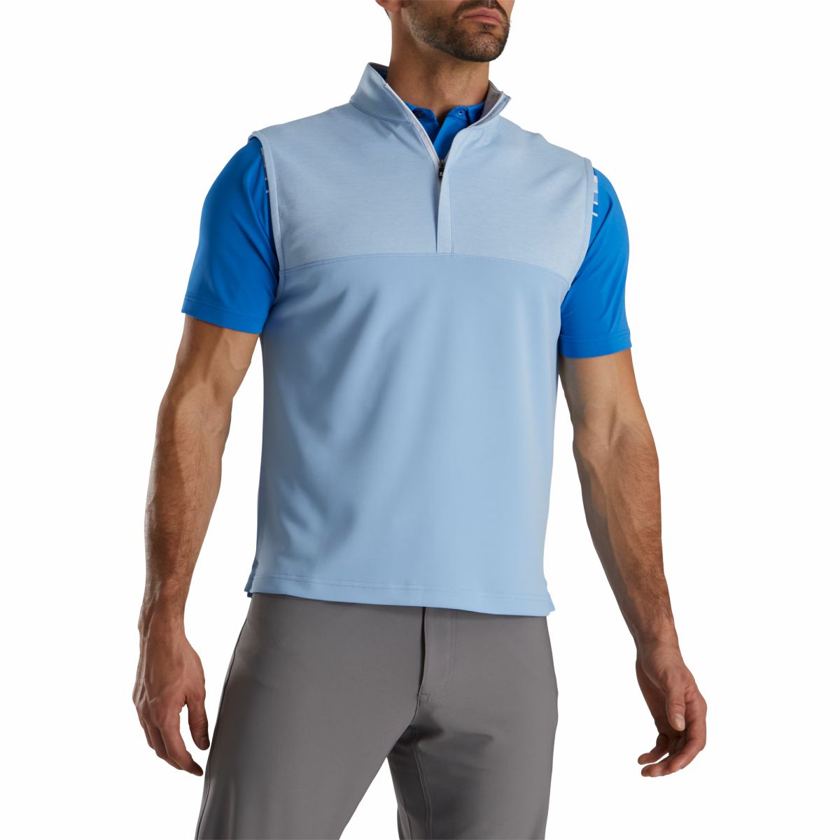 Heather Yoke Half-Zip Vest-Previous Season Style - FootJoy