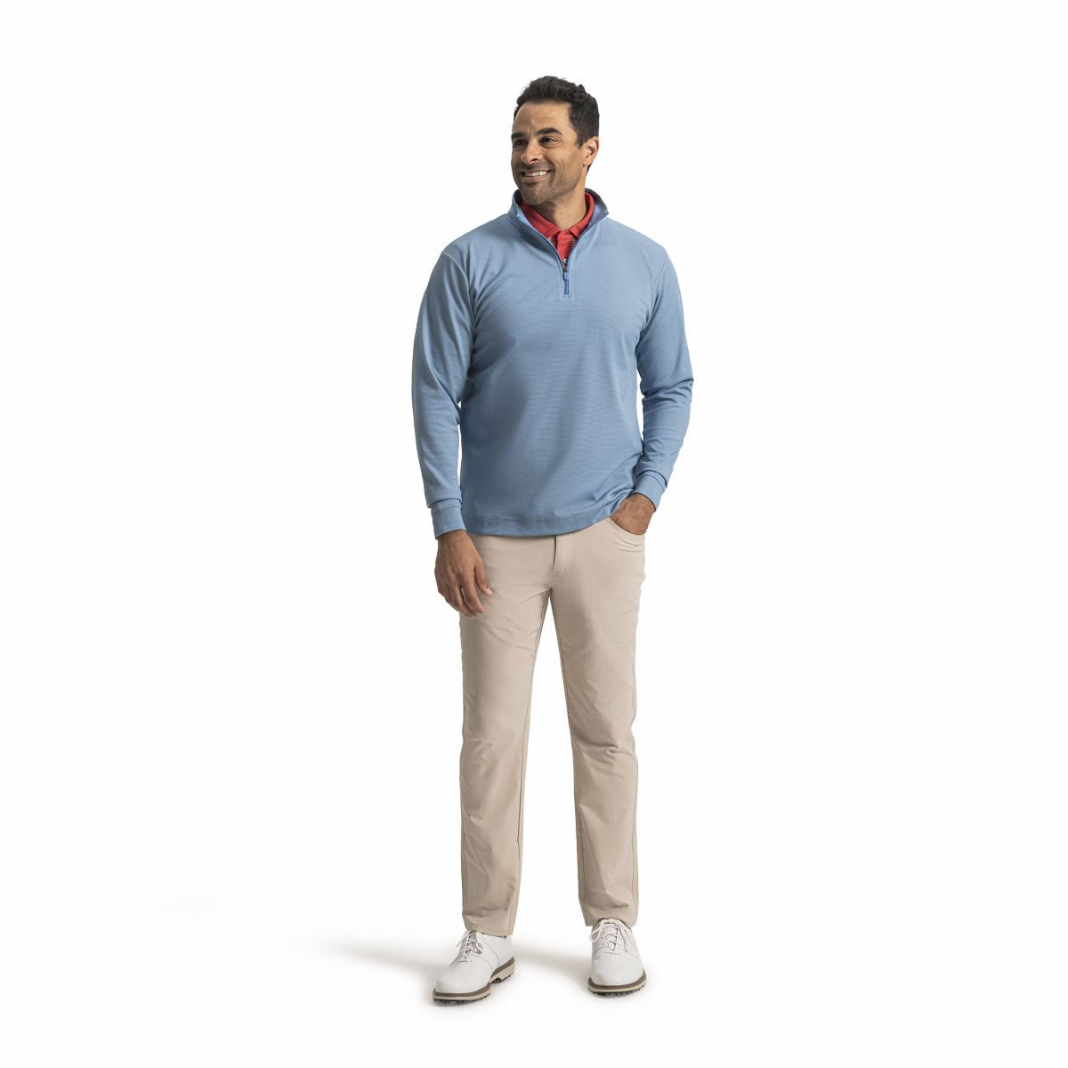 Quarter-Zip Ottoman Stripe Knit - FootJoy
