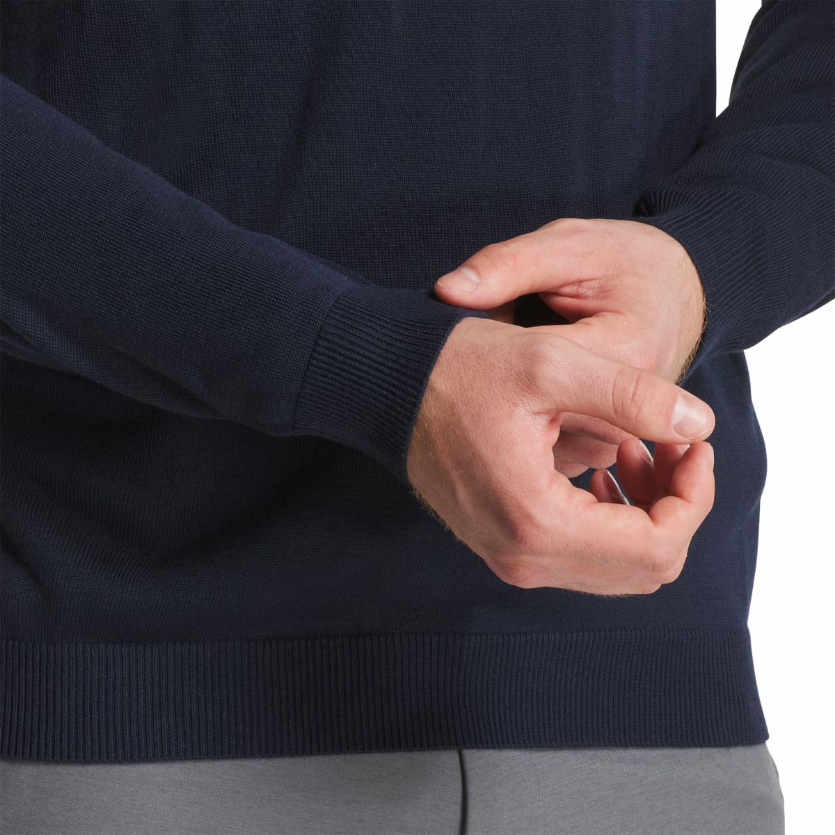 Tonal Block Crewneck Sweater - FootJoy