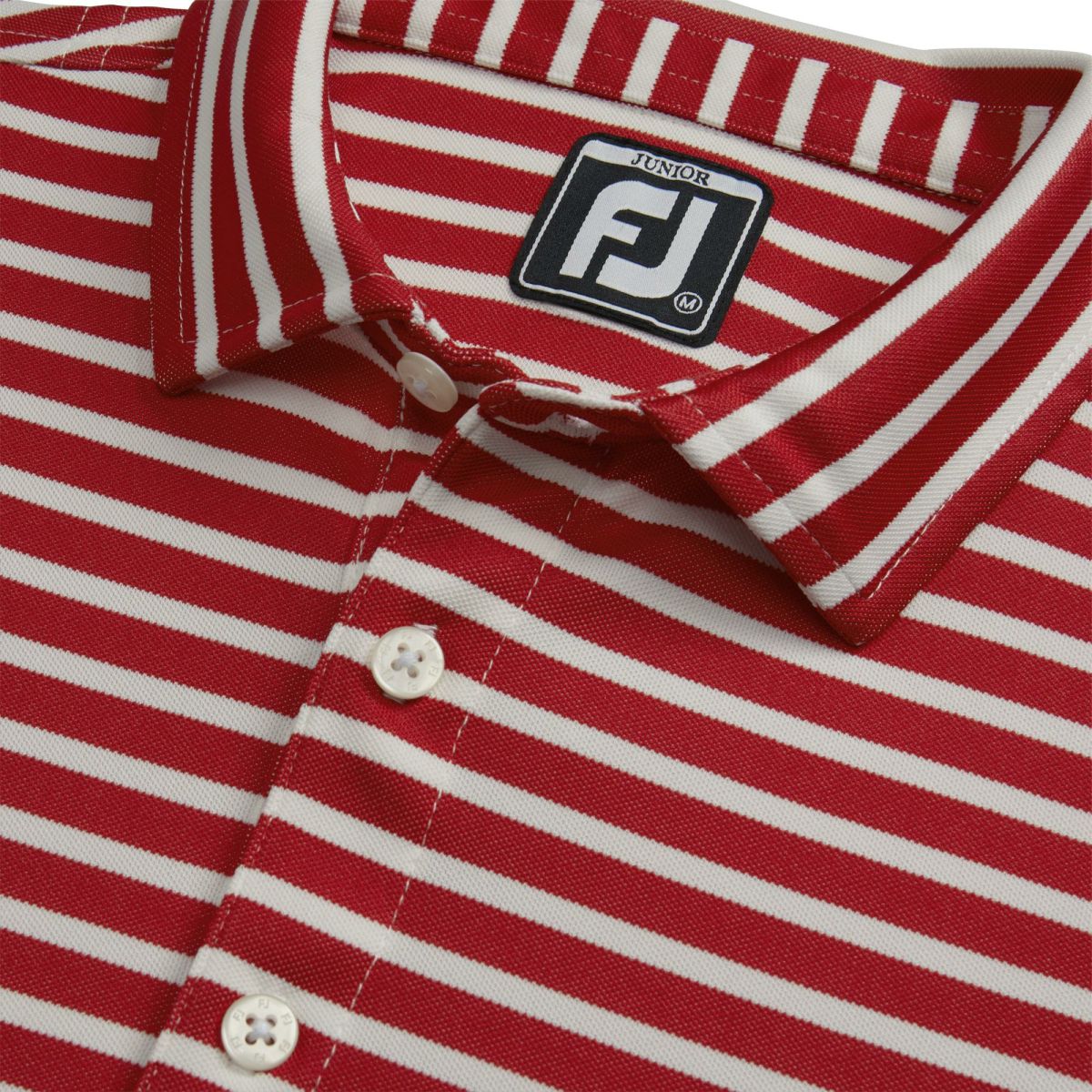 Striped Pique Self Collar Junior - FootJoy