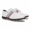 White / Silver Fish Print / Fuchsia Patent