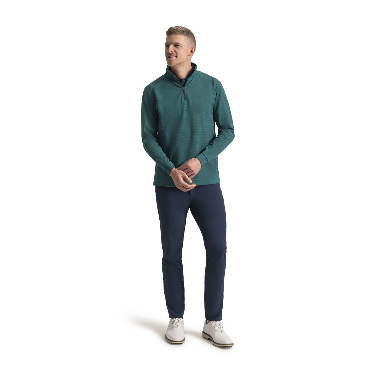 Quarter-Zip Ottoman Stripe Knit - FootJoy