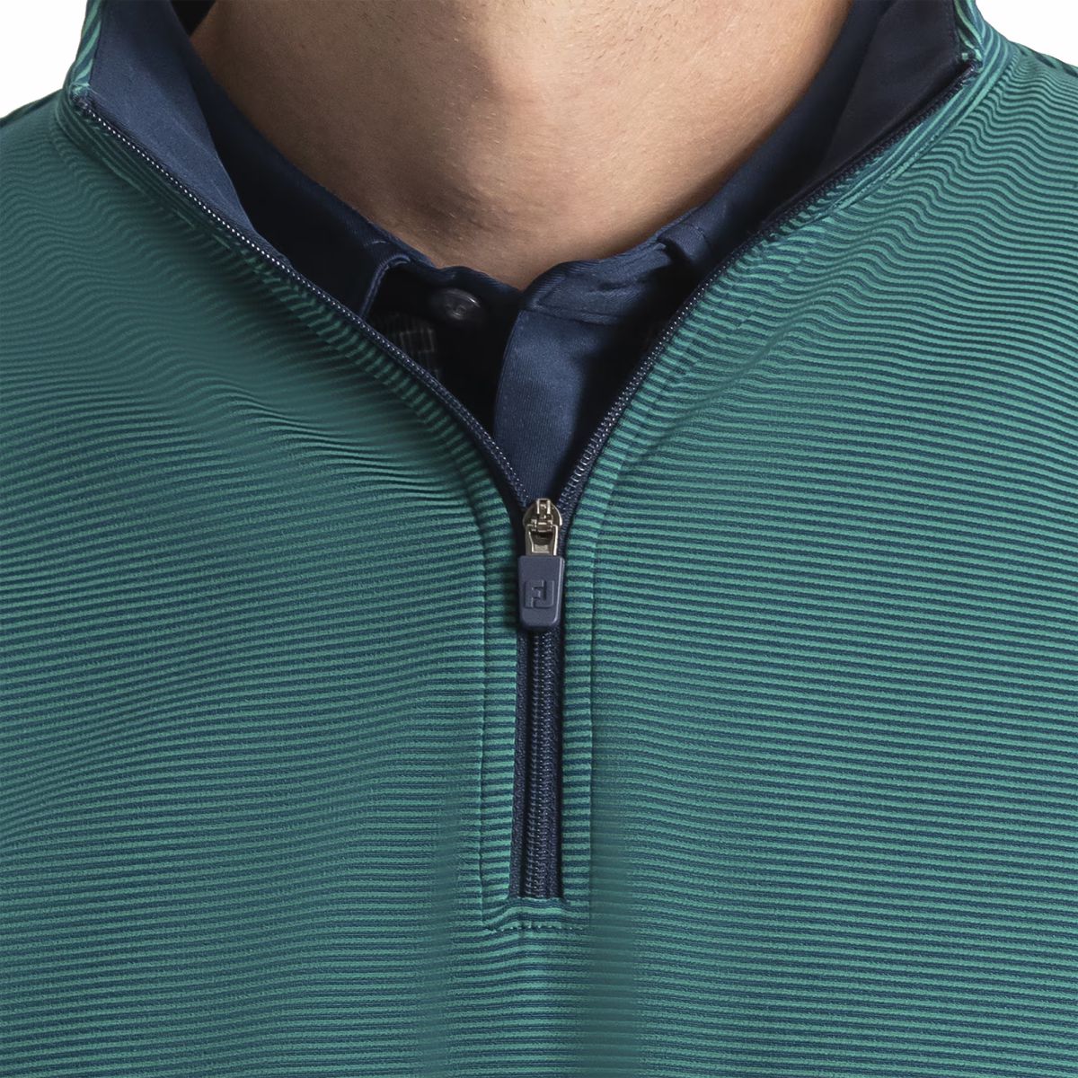 Quarter-Zip Ottoman Stripe Knit - FootJoy